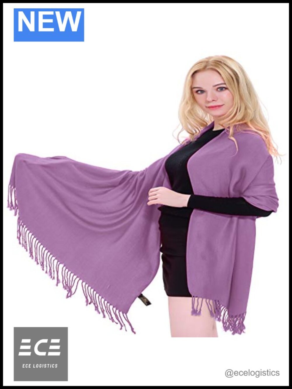 Tassel Shawl Wrap Scarf Pashmina 80x28 Handmade in Nepal